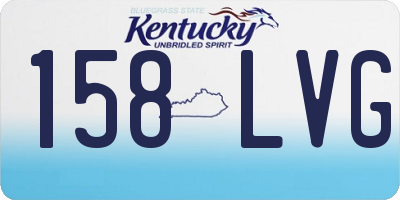 KY license plate 158LVG