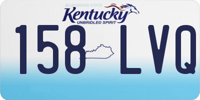 KY license plate 158LVQ