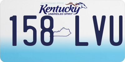 KY license plate 158LVU
