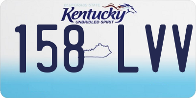 KY license plate 158LVV