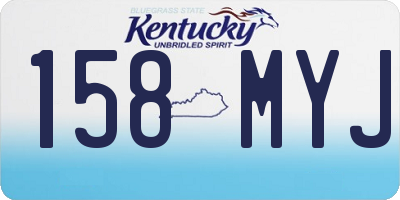 KY license plate 158MYJ