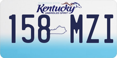 KY license plate 158MZI
