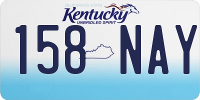 KY license plate 158NAY