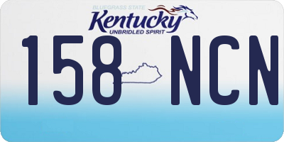 KY license plate 158NCN