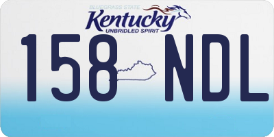 KY license plate 158NDL