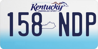 KY license plate 158NDP