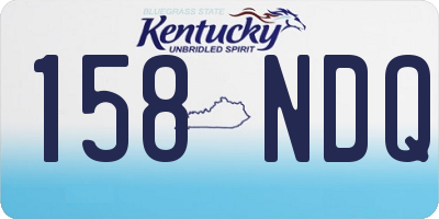 KY license plate 158NDQ