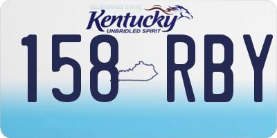 KY license plate 158RBY