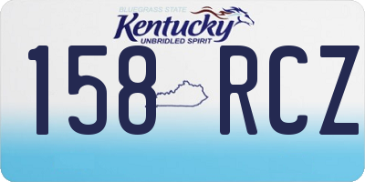 KY license plate 158RCZ