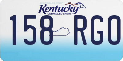 KY license plate 158RGO