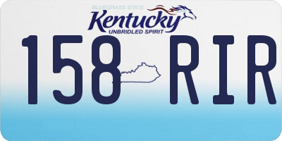 KY license plate 158RIR