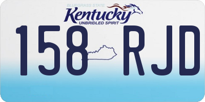 KY license plate 158RJD