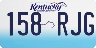 KY license plate 158RJG