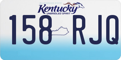 KY license plate 158RJQ