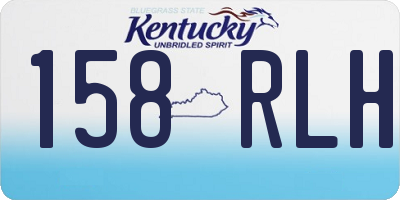 KY license plate 158RLH