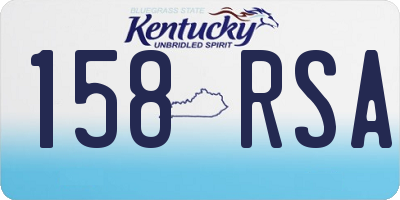 KY license plate 158RSA