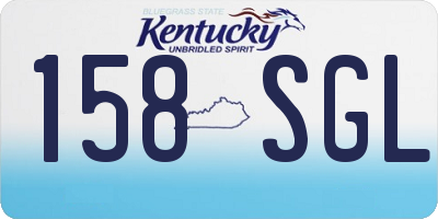 KY license plate 158SGL