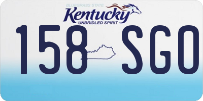 KY license plate 158SGO