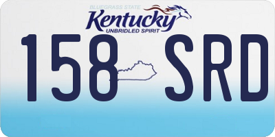 KY license plate 158SRD