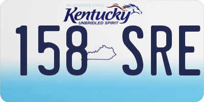 KY license plate 158SRE