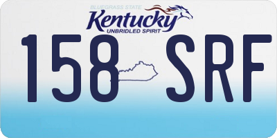 KY license plate 158SRF
