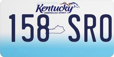 KY license plate 158SRO