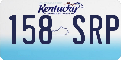 KY license plate 158SRP