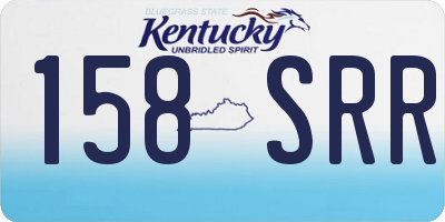KY license plate 158SRR