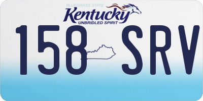 KY license plate 158SRV