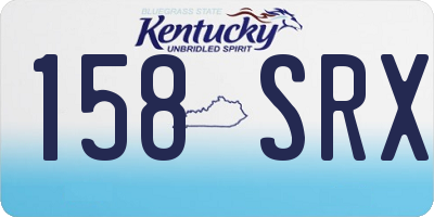 KY license plate 158SRX