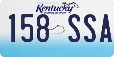 KY license plate 158SSA