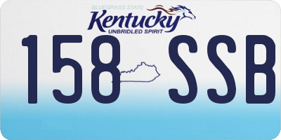 KY license plate 158SSB