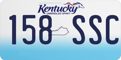 KY license plate 158SSC