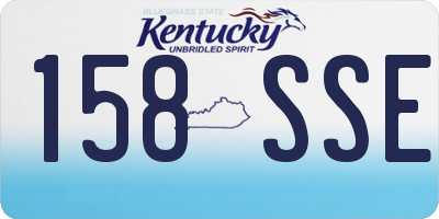 KY license plate 158SSE