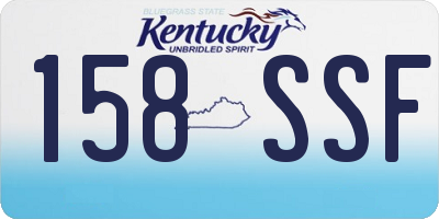 KY license plate 158SSF