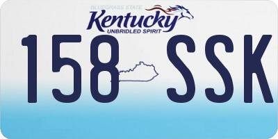 KY license plate 158SSK