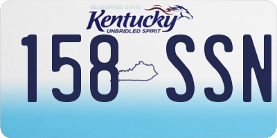 KY license plate 158SSN