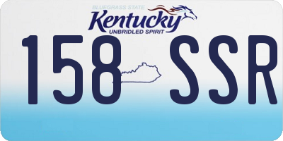 KY license plate 158SSR