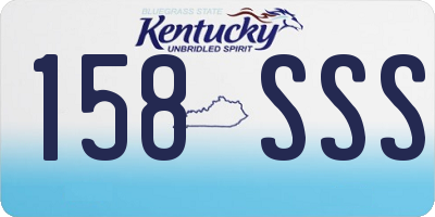KY license plate 158SSS