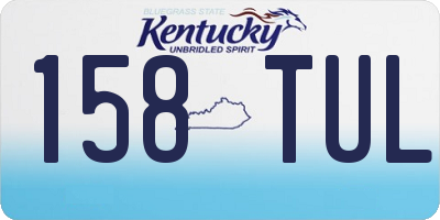 KY license plate 158TUL