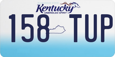 KY license plate 158TUP