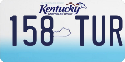 KY license plate 158TUR