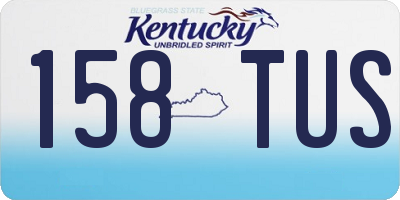 KY license plate 158TUS