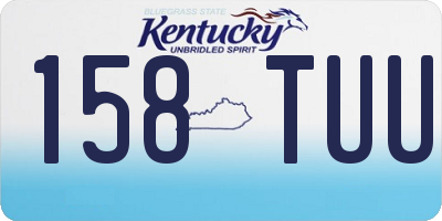 KY license plate 158TUU