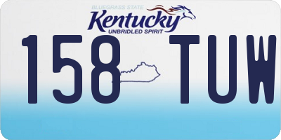 KY license plate 158TUW