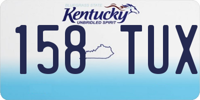 KY license plate 158TUX