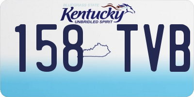 KY license plate 158TVB