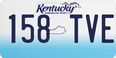 KY license plate 158TVE