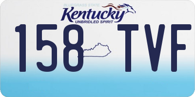 KY license plate 158TVF