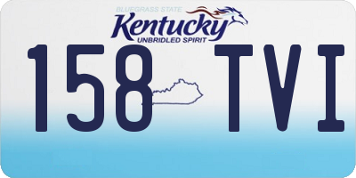 KY license plate 158TVI
